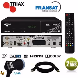 Récepteur satellite - TRIAX - THR 7600 HD - Carte FRANSAT - Câble HDMI 2M - LNB 01dB