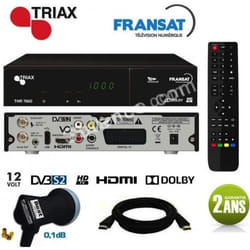Récepteur satellite - TRIAX - THR 7600 HD - Carte FRANSAT - Câble HDMI 2M - LNB 01dB