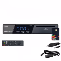 Servimat - armis 3 Récepteur satellite hd + Carte tntsat V6 + Câble 12V + Déport ir (alim 220V Non inclus)