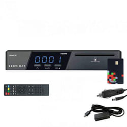 Servimat - armis 3 Récepteur satellite hd + Carte tntsat V6 + Câble 12V + Déport ir (alim 220V Non inclus)