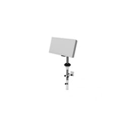 Antenne Satellite Plate camp 38 - lnb pour Camping Car Mobile-Home Caravane 33.7 db – 12.75 GHz en Blanc Argent