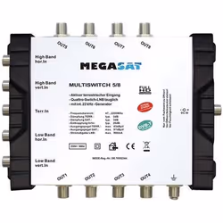 Multiswitch - MEGASAT - 5/8 1TER/1SAT - Full HD - Technologie à faible bruit - Compatible TNT