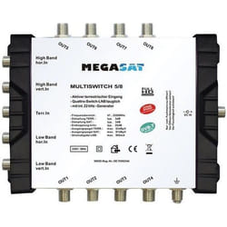 Multiswitch - MEGASAT - 5/8 1TER/1SAT - Full HD - Technologie à faible bruit - Compatible TNT