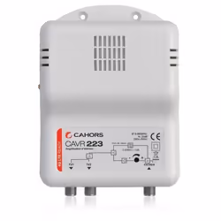 Amplificateur TV - CAHORS - CAVR 223 - 2 Sorties - Gain Ajustable 14-23 dB - Filtre 4G LTE