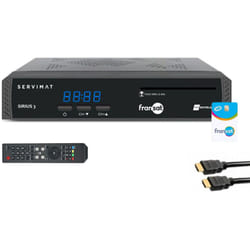 Servimat - Pack Récepteur tv satellite hd + carte Viaccess Fransat PC6 + Câble hdmi 2M