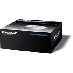 Câble Coaxial - MEGASAT - 20M - Fiches F et Manchon - Qualité 120dB - Neuf