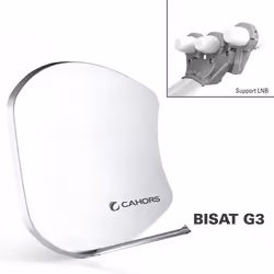 Parabole Multisatellite - CAHORS - G3A - Support 3 LNB - Réception Multi-Satellite - Haute Performance
