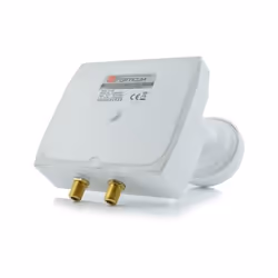 LNB Monobloc Twin - OPTICUM - Double Tête - 2 Sorties - Compatible Astra & Hotbird - Faible Bruit 01dB