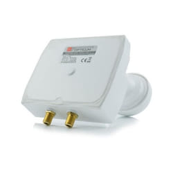 LNB Monobloc Twin - OPTICUM - Double Tête - 2 Sorties - Compatible Astra & Hotbird - Faible Bruit 01dB