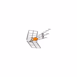 Description générale Antenne UHF intelligente TELEVES 149921 DAT BOSS, conçue pour une réception optimale de la TNT dans la b ...