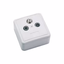 Prise murale TV-SAT-FM - CAHORS - VBA900 - Blanc - Electrique - A encastrer