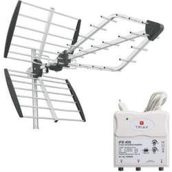 Antenne TNT - TRIAX - VIP445 - Gain 175 dBi - Amplificateur 30 dB - 2 Sorties