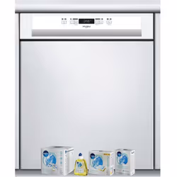 WHIRLPOOL Lave-vaisselle intégrable encastrable bandeau Blanc 46dB 14 couverts 60cm Moteur induction