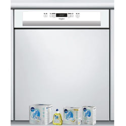 WHIRLPOOL Lave-vaisselle intégrable encastrable bandeau Blanc 46dB 14 couverts 60cm Moteur induction