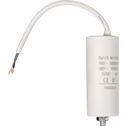 Description du produit Capacity:25.0 uF Voltage:450 V Dimensions:Ø 40 x 98 mm Cable length:250 mm Spécifications Capacité: 25 ...