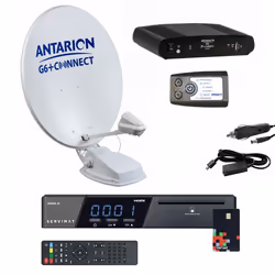 Pack Parabole Satellite Automatique 85cm + Récepteur TNTSAT HD + Positionneur