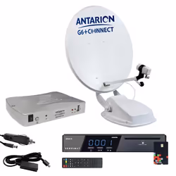 Pack Parabole Satellite Automatique connecté 65cm Camping Car + Récepteur TNTSAT HD Astra