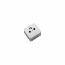 Prise TV-SAT-FM - TRIAX - GAD 270P - Blanc - Rectangulaire - Monophasé