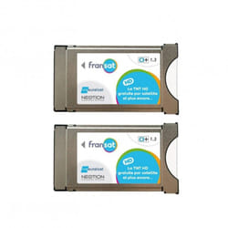 Pack 2x modules pcmcia fransat ci+ Dernière Version 1.3 Carte PC7 Décodeur tv - Ready for 4K / uhd/ Full hd - Neotion