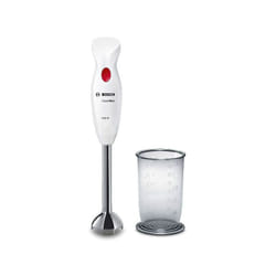 Bosch - Mixeur Plongeant 400W Blanc pied Inox Bol 0,75L 4 lames Inox Gobelet Gradué Pied Amovible