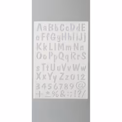 Pochoir A4 - EFCO - Chiffres et Lettres - 73 Signes - Plastifié - Idéal pour Créations