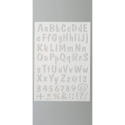 Pochoir A4 - EFCO - Chiffres et Lettres - 73 Signes - Plastifié - Idéal pour Créations