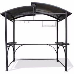 Description générale Profitez de votre barbecue en toute saison avec cet abri barbecue en aluminium gris anthracite et toit e ...