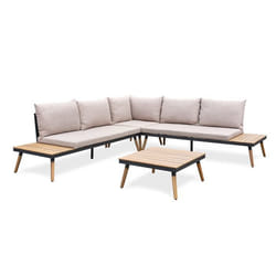 Salon de jardin dangle 5 places - Marron - CAMINO