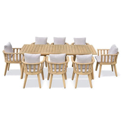 Ensemble repas de jardin 8 places - Marron - LISO
