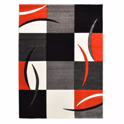 Un Amour De Tapis est une PME française, son entrepôt est en Essonne. tapis salon 160x230 tissé rouge rectangle motif damier ...