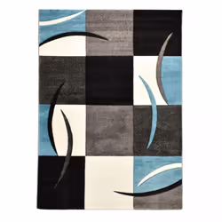 Un Amour De Tapis est une PME française, son entrepôt est en Essonne. tapis salon 120x170 tissé bleu rectangle motif damier L ...