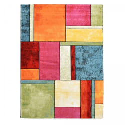 Unamourdetapis - Tapis salon et chambre 80x150 multicolore rectangle tissé motif géométrique geome