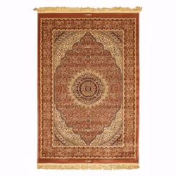 Tapis oriental 120x175 rectangle rose tissé motif ancestral FITU