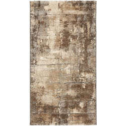 Dezenco - Tapis salon et chambre 80x150 gris rectangle tissé motif faux uni natact