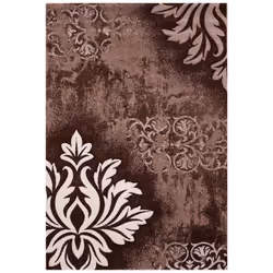 Un Amour De Tapis est une PME française, son entrepôt est en Essonne. tapis chambre 80x150 tissé marron rectangle motif baroq ...
