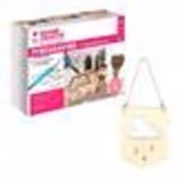 Coffret pyrogravure + suspension fanion en bois Nuage