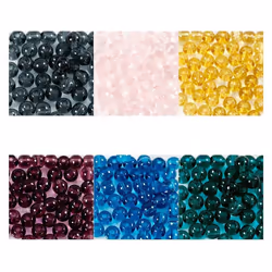 270 perles en verre rondes à facettes Ø 4 mm - Multicolores