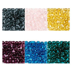 270 perles en verre rondes à facettes Ø 4 mm - Multicolores