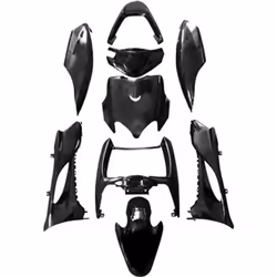 KIT CARROSSERIE CARROSSERIE-CARENAGE SCOOT ADAPTABLE MBK 50 MACH G-YAMAHA 50 JOG RR NOIR BRILLANT (K