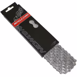 Chaîne de vélo - NEWTON - 1-3 vitesses - Anti-rouille - 112 maillons - Gris