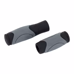 Poignées city-VTT bi-matière CHC Newton - noir/gris - 90/125 mm