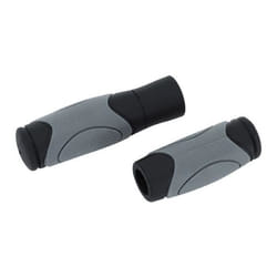 Poignées city-VTT bi-matière CHC Newton - noir/gris - 90/125 mm