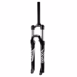 Fourche VTT réglable-blocable au guidon deb. 100mm pivot lisse 295mm conique 1" 1-2 -1''1-8-28,6 éxterieur compatible disc Zo ...