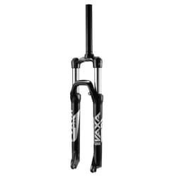Fourche VTT réglable-blocable au guidon deb. 100mm pivot lisse 295mm conique 1" 1-2 -1''1-8-28,6 éxterieur compatible disc Zoom Vaxa 28