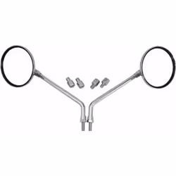 Retroviseur scoot replay rond 103mm chrome diam 8 + 2 reducteurs m10 (paire)
