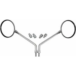 Retroviseur scoot replay rond 103mm chrome diam 8 + 2 reducteurs m10 (paire)
