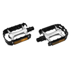 Pédales VTT roulement alu corps argent cage Newton Premium 9-16"