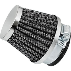 Cornet de filtre à  air droit conique Replay Ã˜50mm chromé pour moto café racer