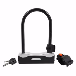 Antivol U vélo métal avec clé plate acier + support Newton