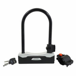 Antivol U vélo métal avec clé plate acier + support Newton